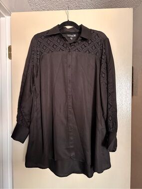 Antthony Original Black Textured oversized blouse/dress with